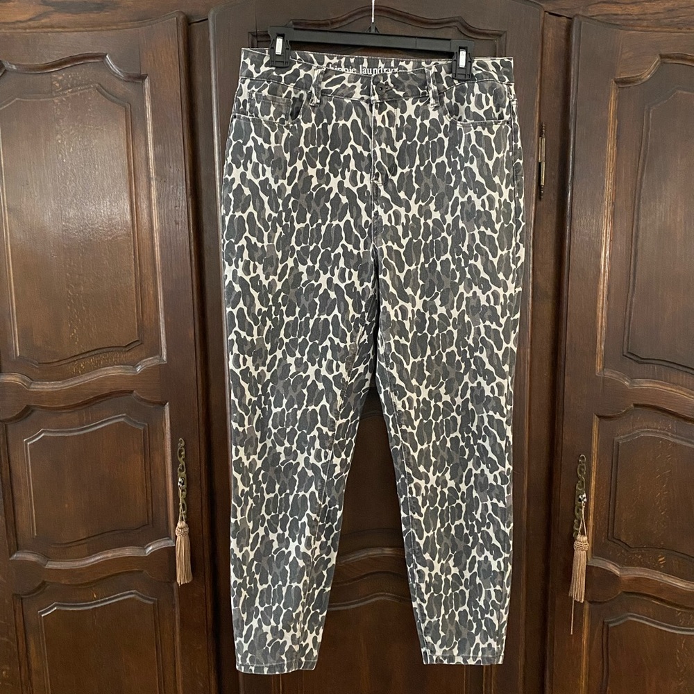 Leopard print high rise skinny jeans by hippie laundry size 30 length ap…